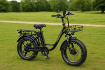 Bicicleta eléctrica fat bike KOOLUX X7 vista de lado en un parque