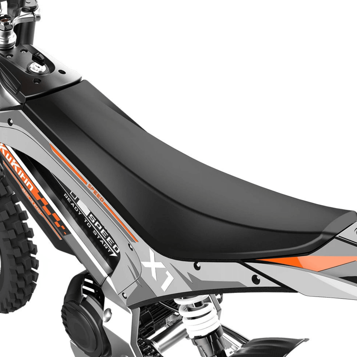 Sillín de la KuKirin X1 en primer plano