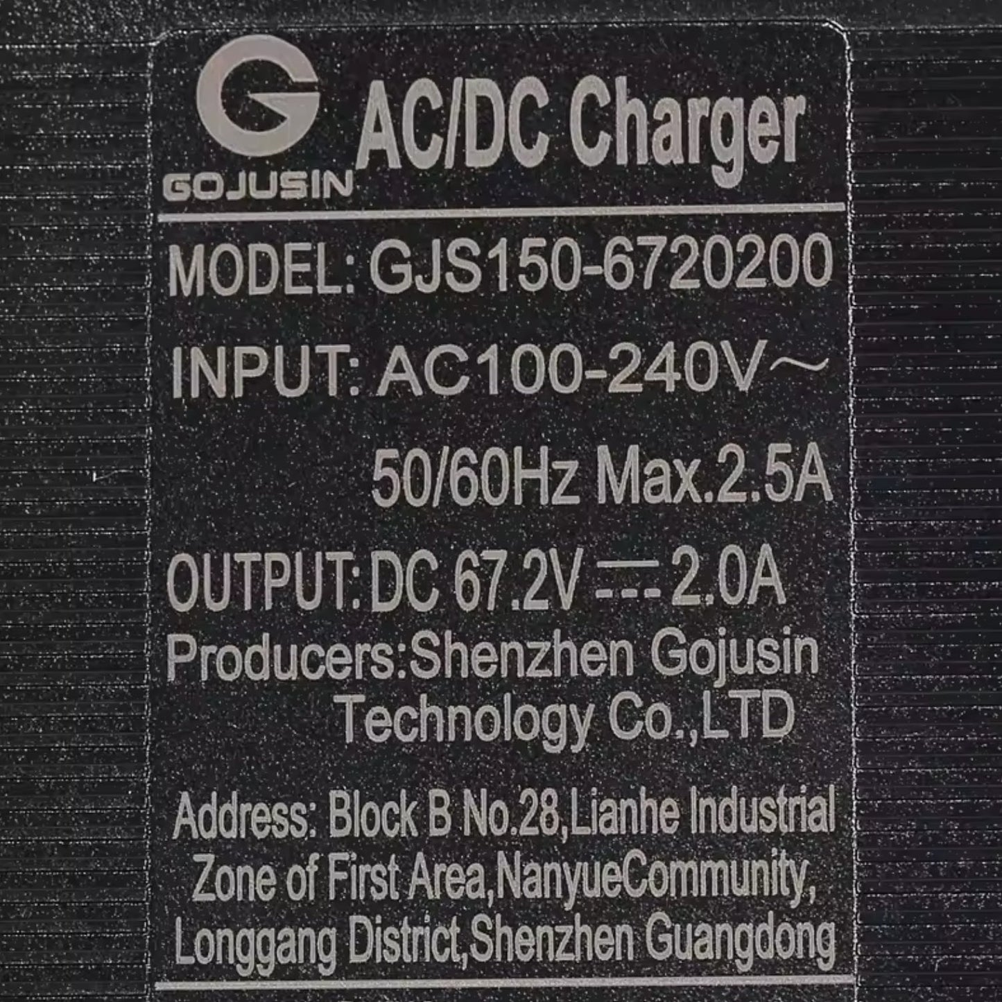 Laddare VSETT/ZERO 60V - Reservdel - Wheelyshop