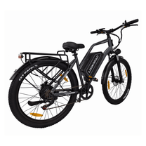 Bicicleta eléctrica fat bike LOOKROAD L28 Max en vista frontal en ángulo en color gris