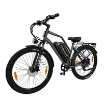 Bicicleta eléctrica fat bike LOOKROAD L28 Max en vista frontal en ángulo en color gris