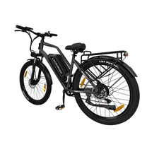 Bicicleta eléctrica fat bike LOOKROAD L28 Max vista en ángulo desde atrás en color gris