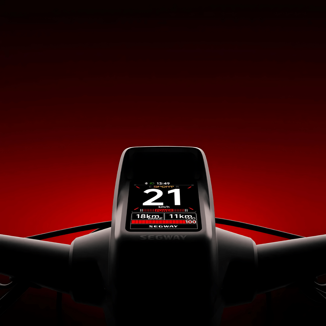 Primer plano de la pantalla del Segway Ninebot GT3