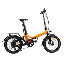 Bicicleta eléctrica plegable Onemile E2 vista de lado en color naranja
