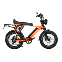Bicicleta eléctrica fat bike Onemile P40 Pro vista de lado en color naranja