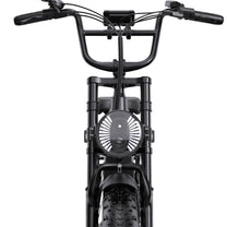 Bicicleta eléctrica fat bike OneSport OT08 Pro vista de frente en color gris