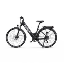 Bicicleta eléctrica OneSport OT12 vista de lado en color negro