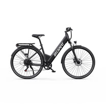 Bicicleta eléctrica OneSport OT12 vista desde el lado opuesto en color negro