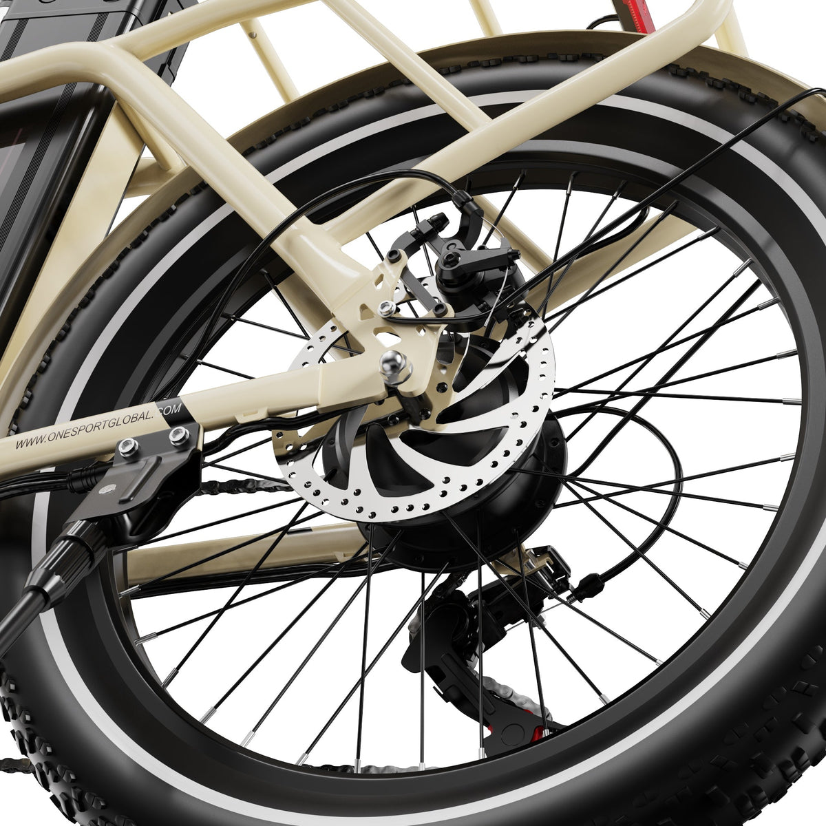 Freno de disco de la OneSport OT16-2 en color beige
