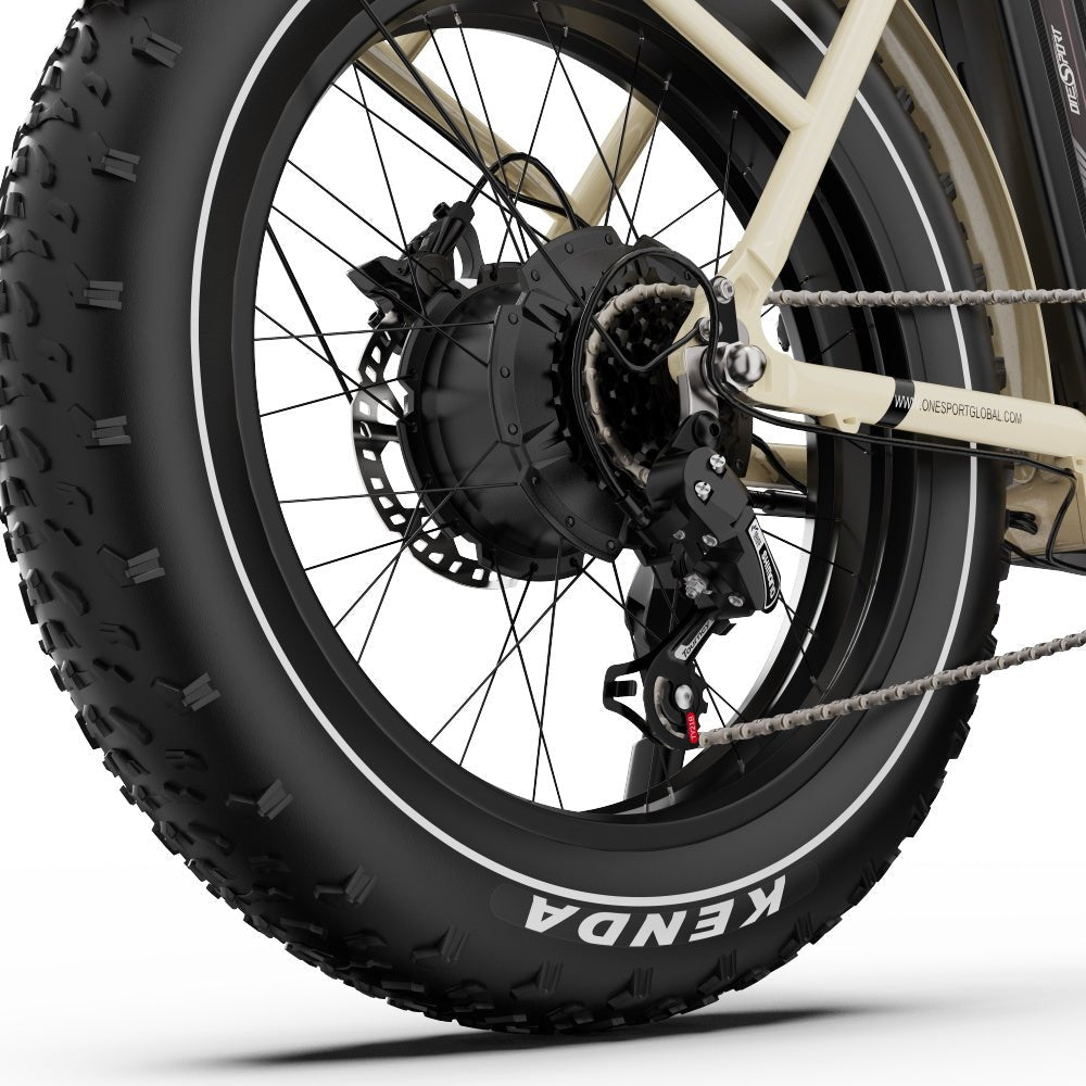 Motor en el buje de la OneSport OT16 Max en color beige