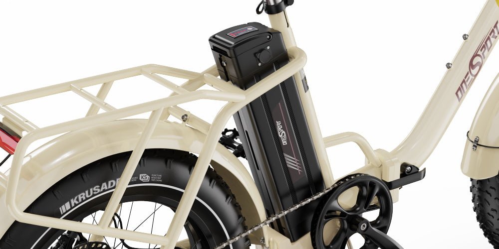 Portaequipajes de la OneSport OT16 Max vista de lado en color beige