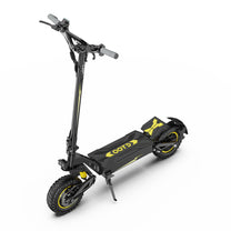 Patinete eléctrico OOTD T10 visto en ángulo desde arriba en color amarillo