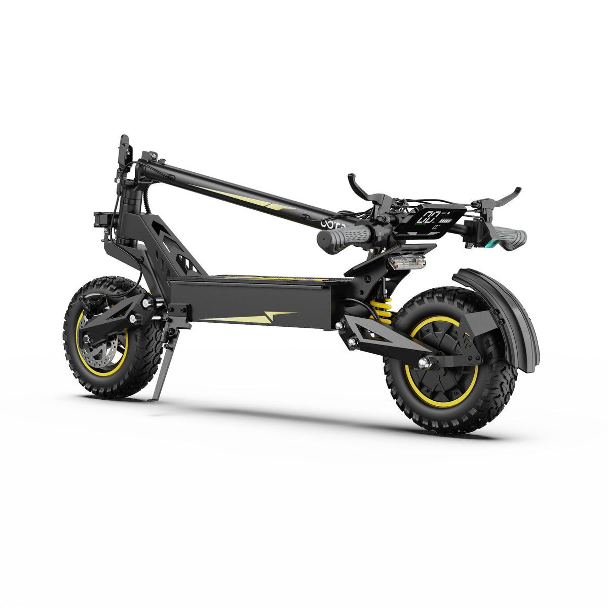 Patinete eléctrico OOTD T10 plegado en color amarillo