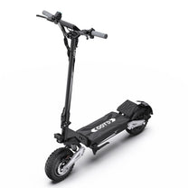 Patinete eléctrico OOTD T10 visto en ángulo desde arriba en color plateado