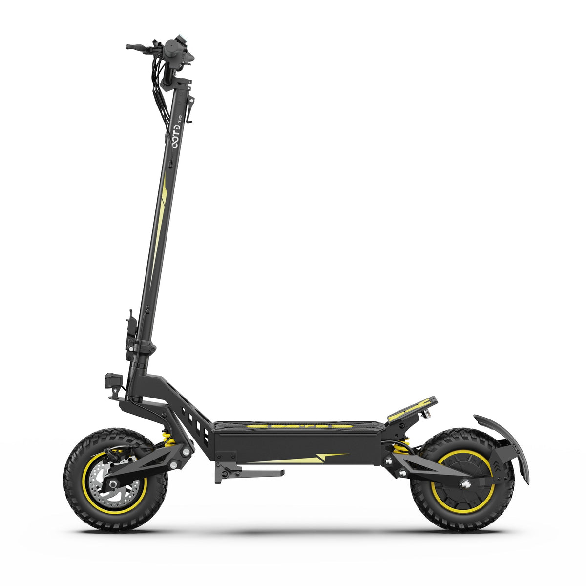 Patinete eléctrico OOTD T10 visto de lado en color amarillo
