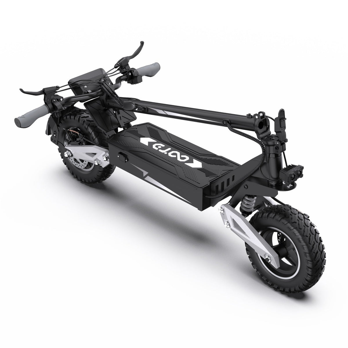 Patinete eléctrico OOTD T10 plegado en color plateado