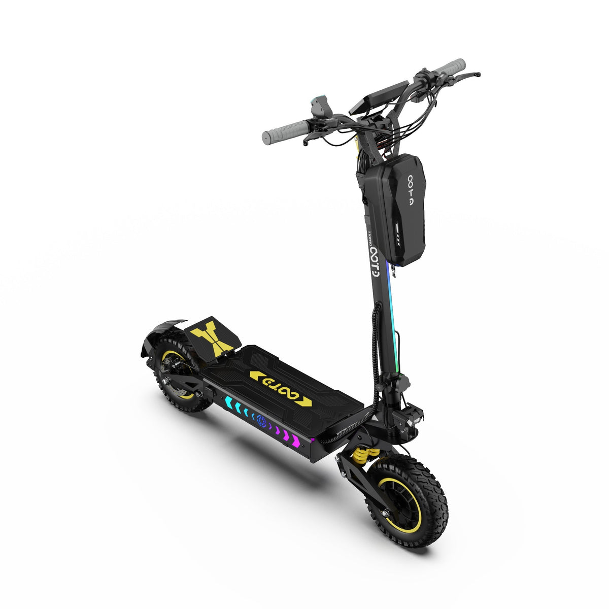 Patinete eléctrico OOTD T10 Pro visto en ángulo desde arriba