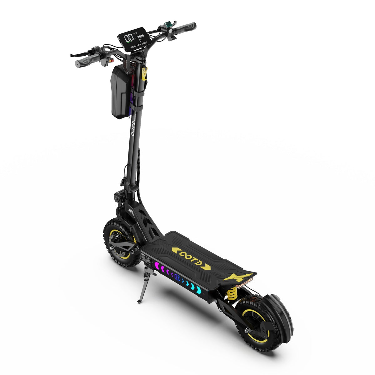 Patinete eléctrico OOTD T10 Pro visto en ángulo desde atrás