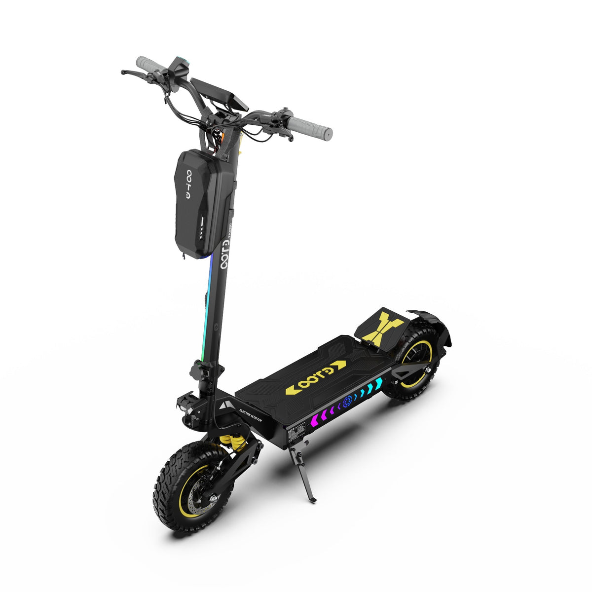 Patinete eléctrico OOTD T10 Pro visto en ángulo desde arriba