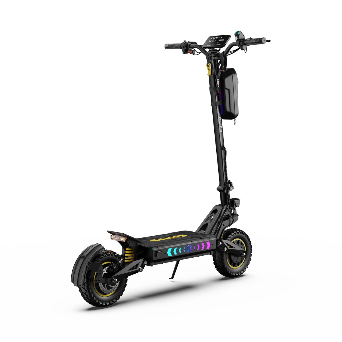 Patinete eléctrico OOTD T10 Pro visto en ángulo desde atrás