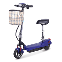 Patinete eléctrico SEEDREAM M5 en vista frontal en ángulo en color azul