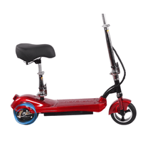 Patinete eléctrico SEEDREAM M5 visto desde el lado opuesto en color rojo
