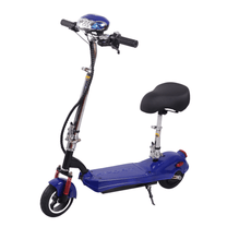 Patinete eléctrico SEEDREAM M5 en vista frontal en ángulo en color azul