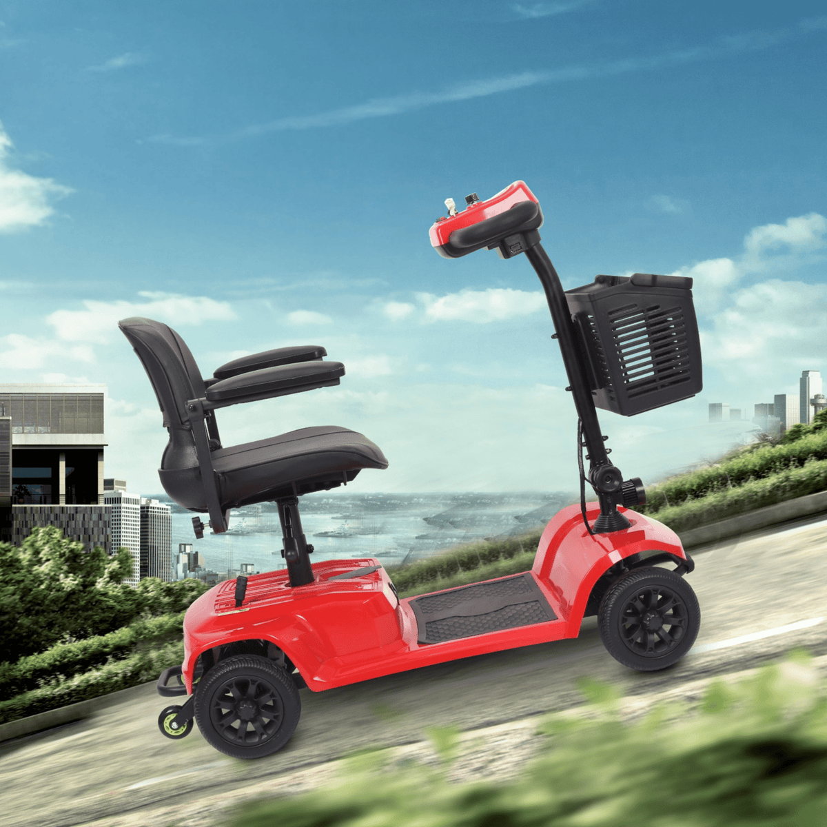 Scooter de movilidad SEEDREAM X-02B Lucas en vista frontal en ángulo