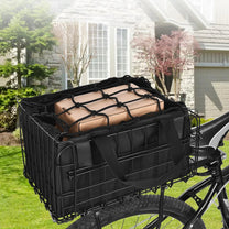Cesta inteligente para bicicleta con almacenamiento extraíble con carga, vista trasera
