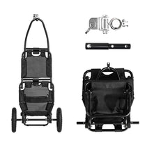 Remolque de carga Smart en negro en modo carrito de mano con piezas incluidas