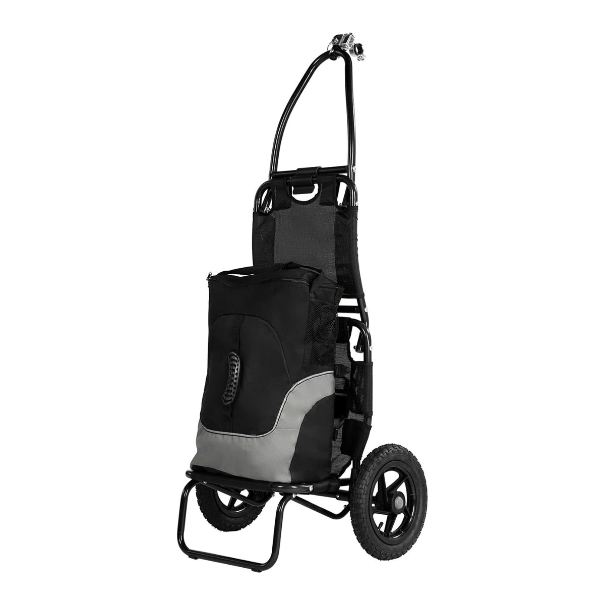 Remolque de carga Smart en negro en modo carrito de mano