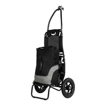 Remolque de carga Smart en negro en modo carrito de mano
