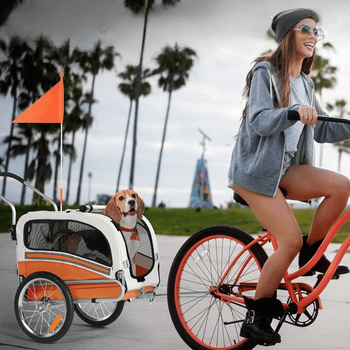 Bicicleta con remolque para mascotas inteligente 20303B - Remolque para mascotas - Wheelyshop