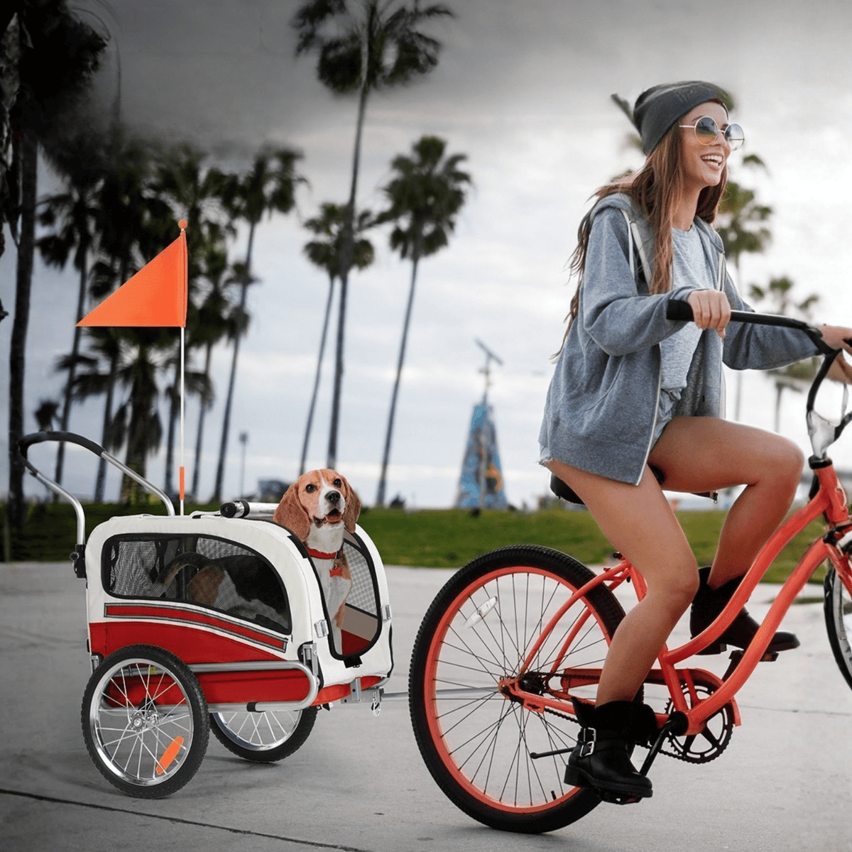 Bicicleta con remolque para mascotas inteligente 20303B - Remolque para mascotas - Wheelyshop