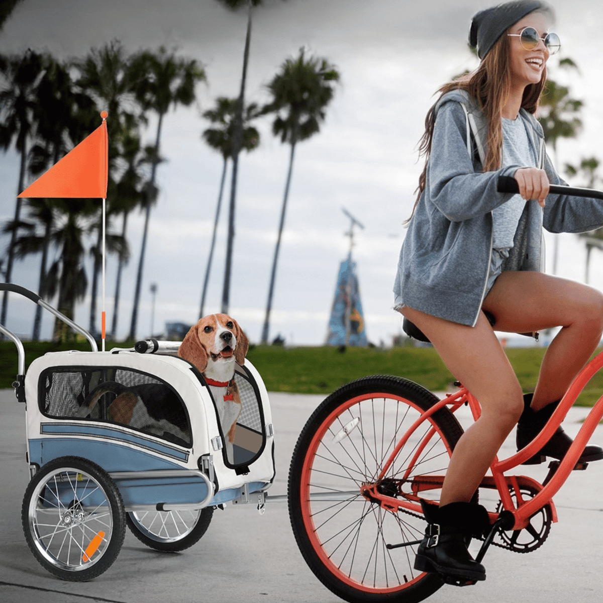 Bicicleta con remolque para mascotas inteligente 20303B - Remolque para mascotas - Wheelyshop