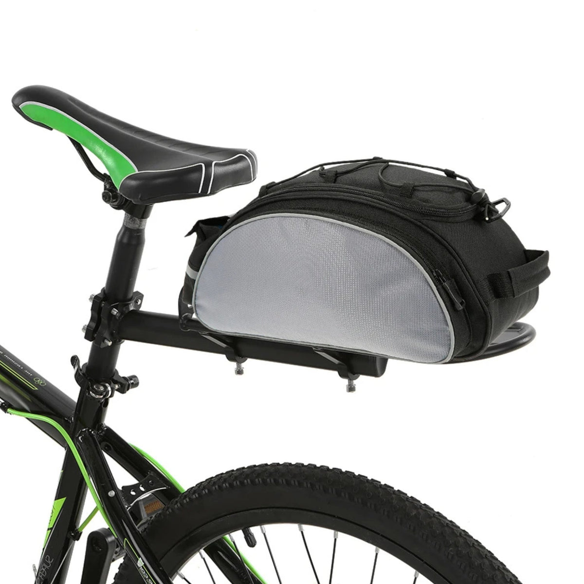 Portaequipajes inteligente para bicicleta (versión 1) con una bolsa