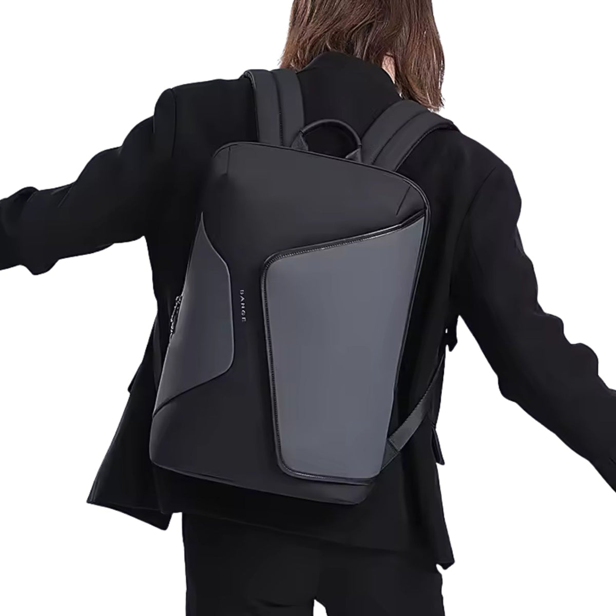 Mochila inteligente Business Edition en una persona, vista de espaldas