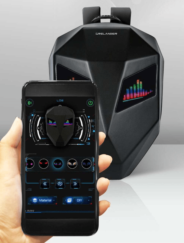 App del móvil para controlar la pantalla LED: mochila Premium Edition