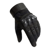 Guantes inteligentes Military Edition en negro, vista en ángulo