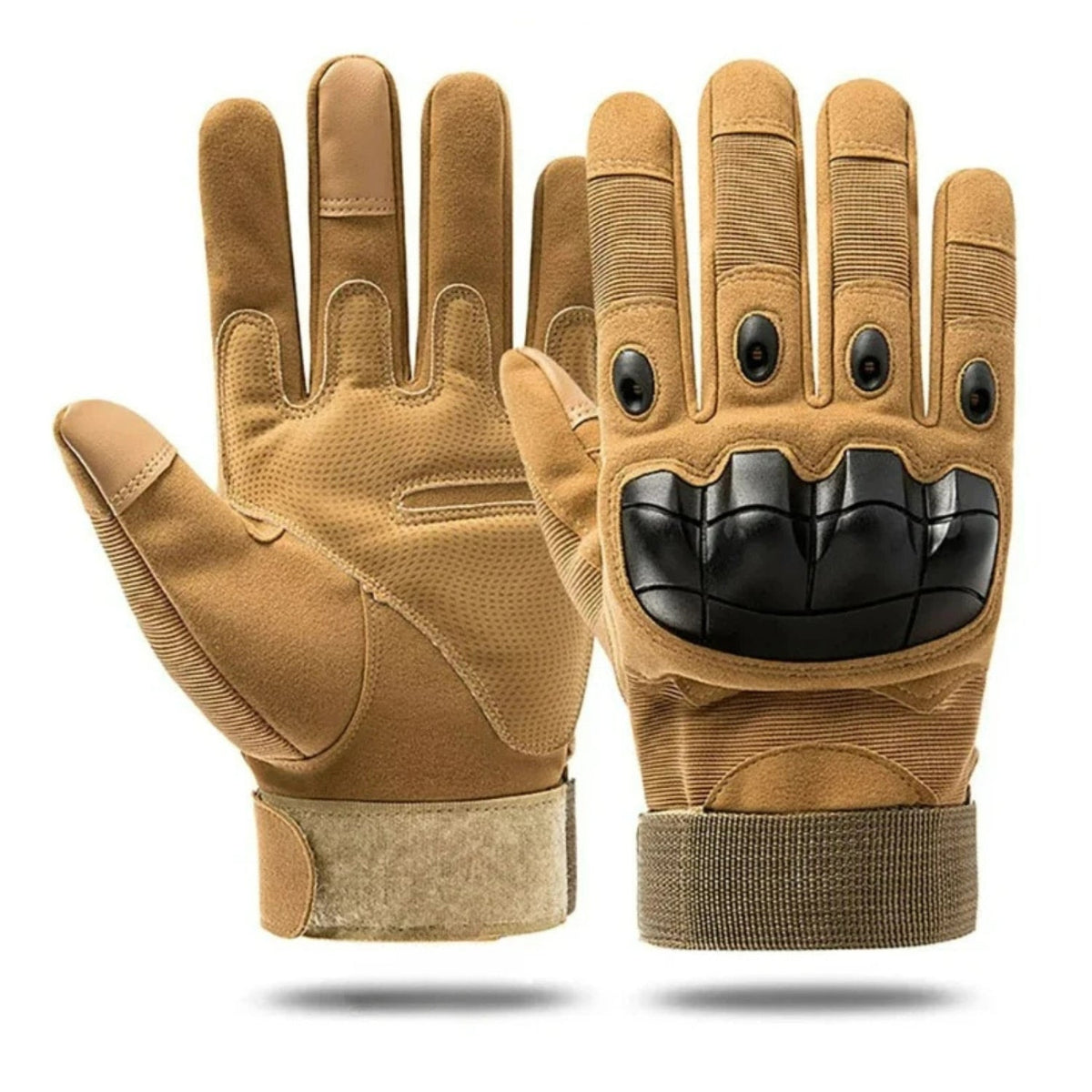 Guantes inteligentes Military Edition en beige, ambas piezas