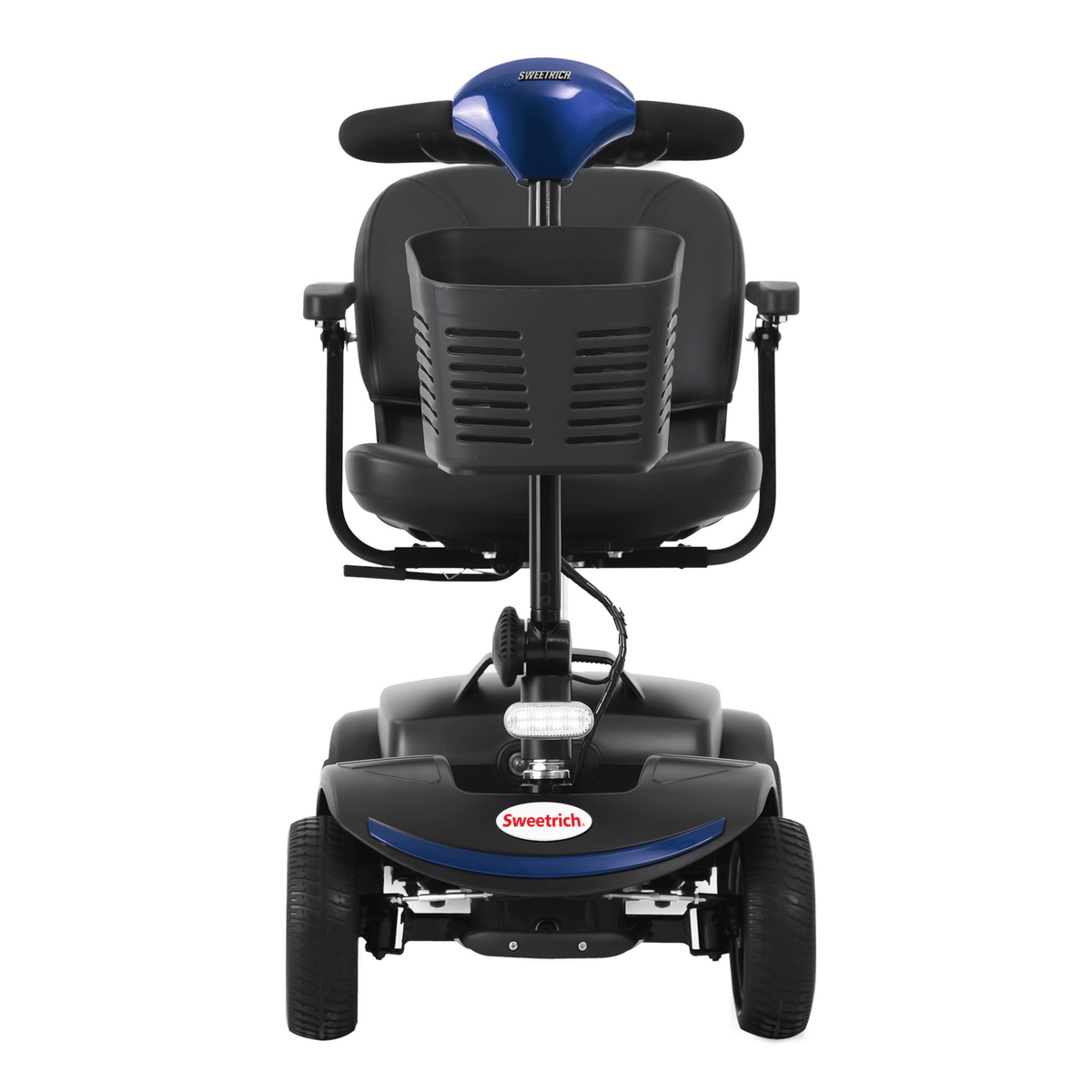 Scooter de movilidad Sweetrich S1 Sport visto de frente en color azul