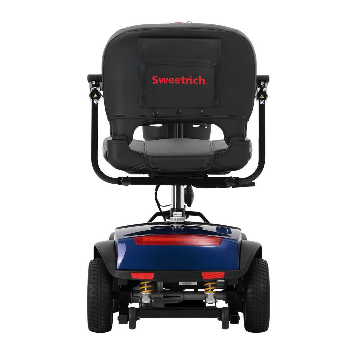 Scooter de movilidad Sweetrich S1 Sport visto desde atrás en color azul