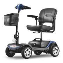 Scooter de movilidad Sweetrich S1 Sport en vista frontal en ángulo en color azul