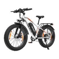 Bicicleta eléctrica fat bike VARUN M26-2 Plus en vista frontal en ángulo en color blanco