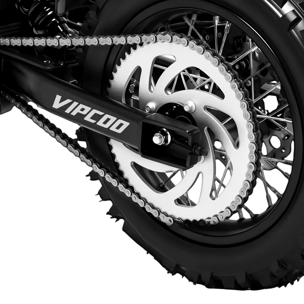 Rueda trasera de la Vipcoo H2