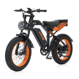 Bicicleta eléctrica fat bike VIPCOO VM6 en vista frontal en ángulo