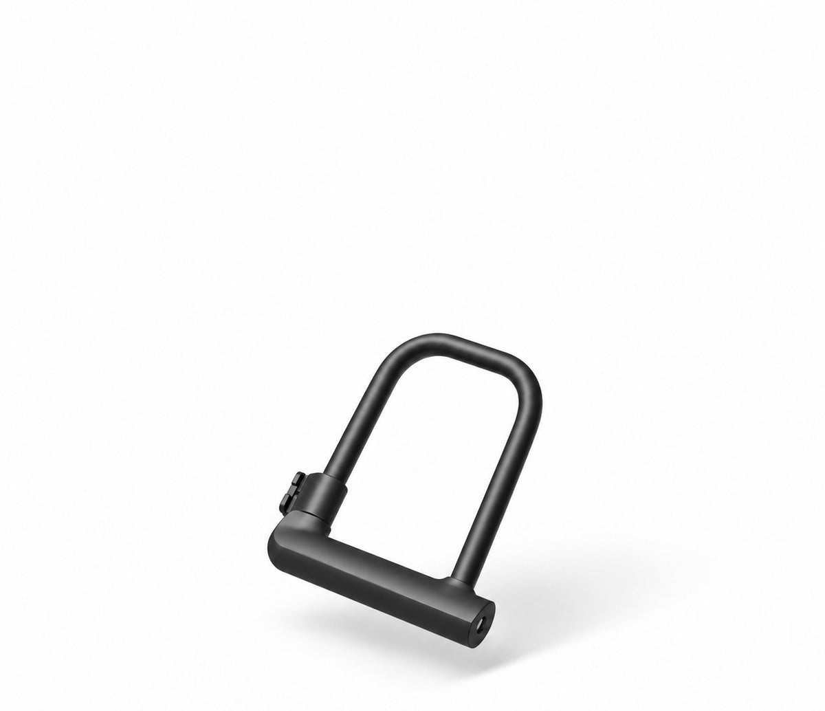 Candado para patinete y bicicleta eléctrica en Wheelyshop – candado en U negro sobre blanco