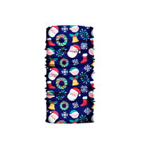 Braga facial WindGuard Christmas Edition con estampado navideño azul