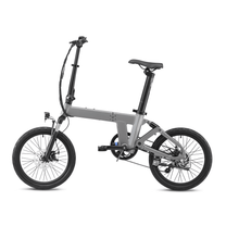 Bicicleta eléctrica plegable YANGOR H19 vista desde el lado opuesto en color gris